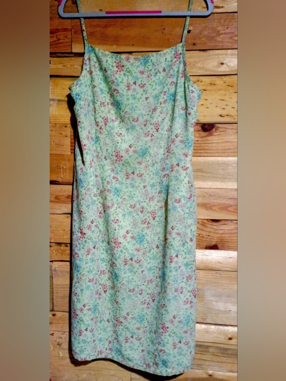 Vintage Old Navy Pink And Green Floral Summer Dress